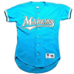 Russel Athletic Diamond Collection Men's  40 Vneck FLORIDA Marlins Embroidered.